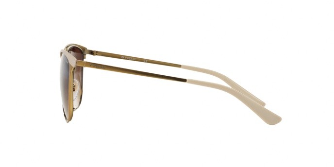 Occhiali da sole Vogue VO 4002S (996S13) colore matte beige/brushed gold forma quadrato lenti brown gradient