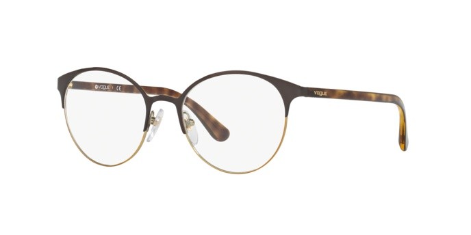 Brillen Vogue VO 4011 (997) farbe brown/pale gold form pantos gläser demo lens