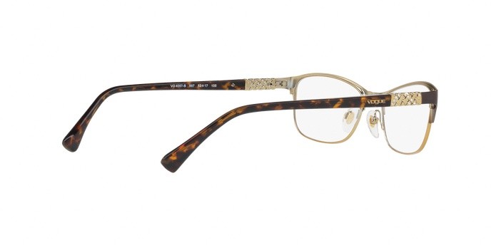 Brillen Vogue VO 4057B (997) farbe brown/pale gold form quadratisch gläser demo lens