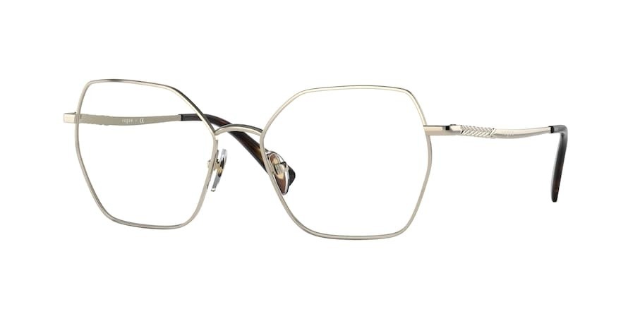 Eyeglasses Vogue VO 4196 (848) color pale gold shape irregular lenses demo lens