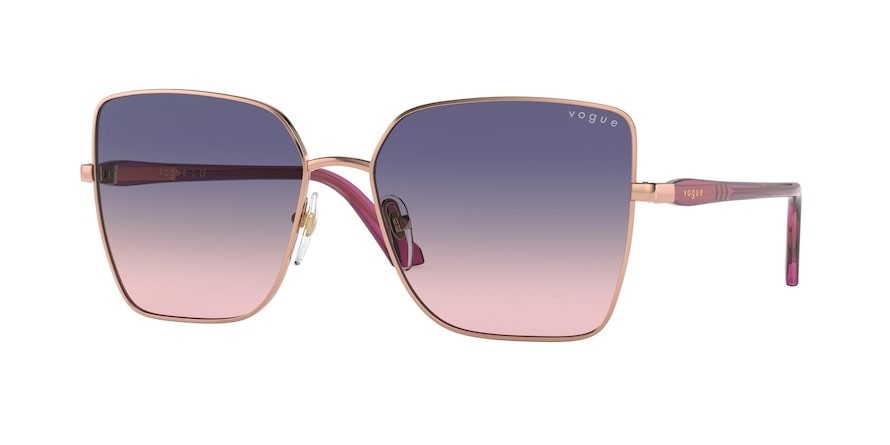 Sunglasses Vogue VO 4199S (5075I6) color pink gold shape butterfly lenses pink gradient blue