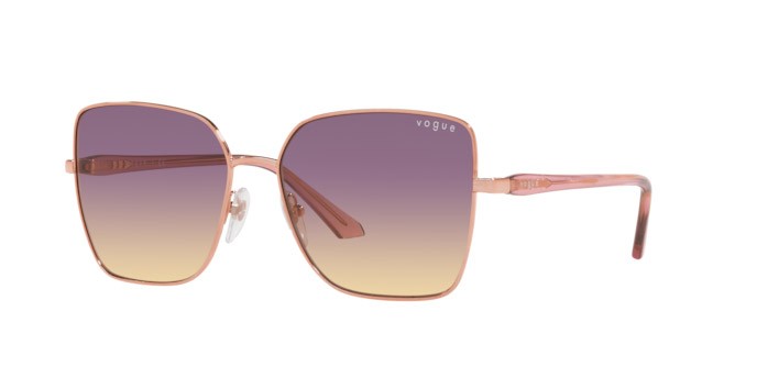 Sunglasses Vogue VO 4199S (515270) color rose gold shape butterfly lenses yellow gradient violet