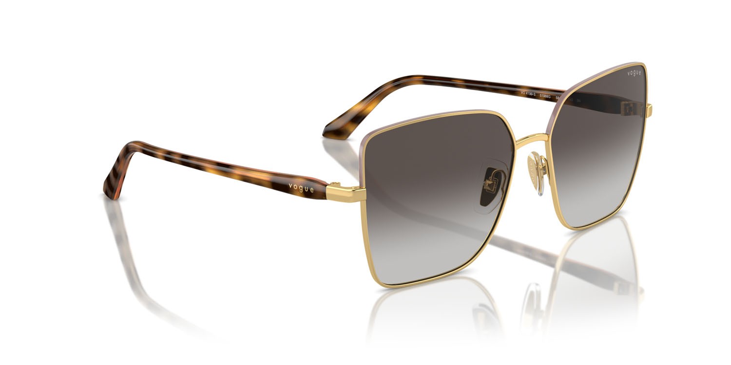 Sunglasses Vogue VO 4199S (51988G) color top antique rose/gold shape butterfly lenses grigio sfumato nero