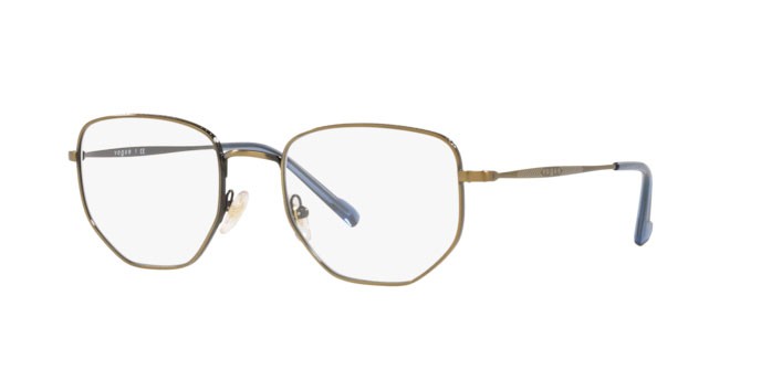 Brillen Vogue VO 4221 (5137) farbe gold antique form unregelmäßig gläser demo lens