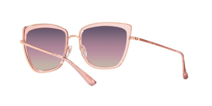 Sonnenbrillen Vogue VO 4223S (5152U6) farbe rose gold/pink transparent form cat-eye gläser tri-grad lt brown/violet/blue