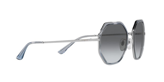 Occhiali da sole Vogue VO 4224S (323/11) colore silver/blue forma irregolare lenti grey gradient