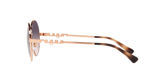 Sonnenbrillen Vogue VO 4227S (515236) farbe rose gold form rund gläser pink gradient dark grey