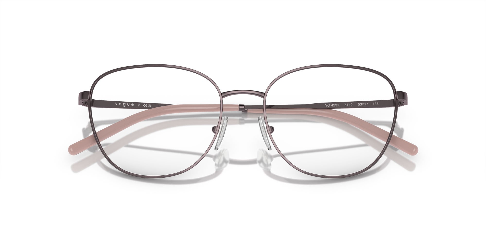 Eyeglasses Vogue VO 4231 (5149) color viola chiaro shape butterfly lenses lente demo