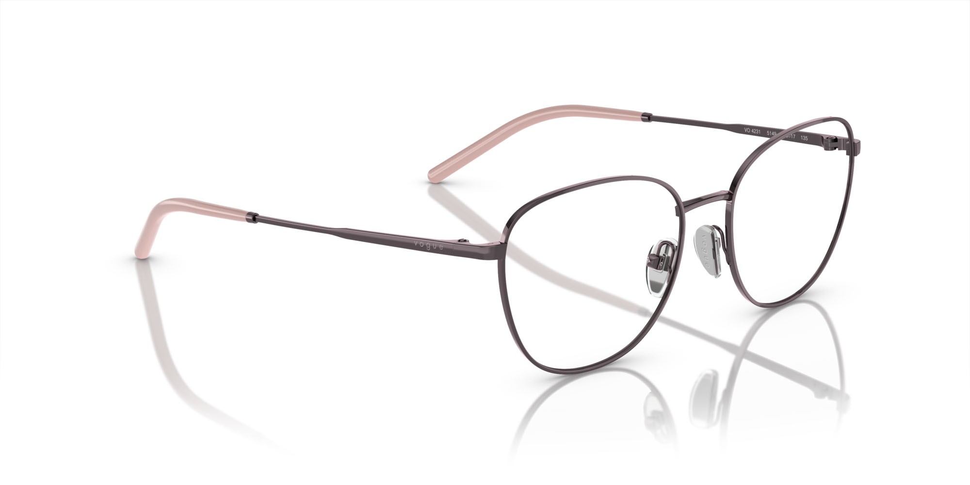 Eyeglasses Vogue VO 4231 (5149) color viola chiaro shape butterfly lenses lente demo