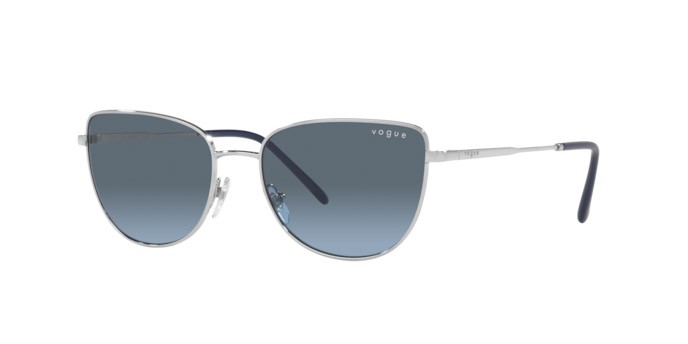 Sonnenbrillen Vogue VO 4233S (323/V1) farbe silver form schmetterling gläser blue gradient grey