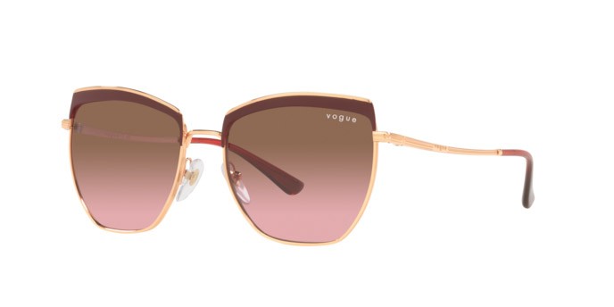 Sonnenbrillen Vogue VO 4234S (517014) farbe top bordeaux/rose gold form unregelmäßig gläser pink gradient brown