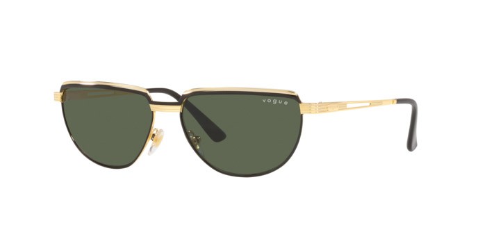 Sonnenbrillen Vogue VO 4235S (917/71) farbe top black/gold form unregelmäßig gläser dark green