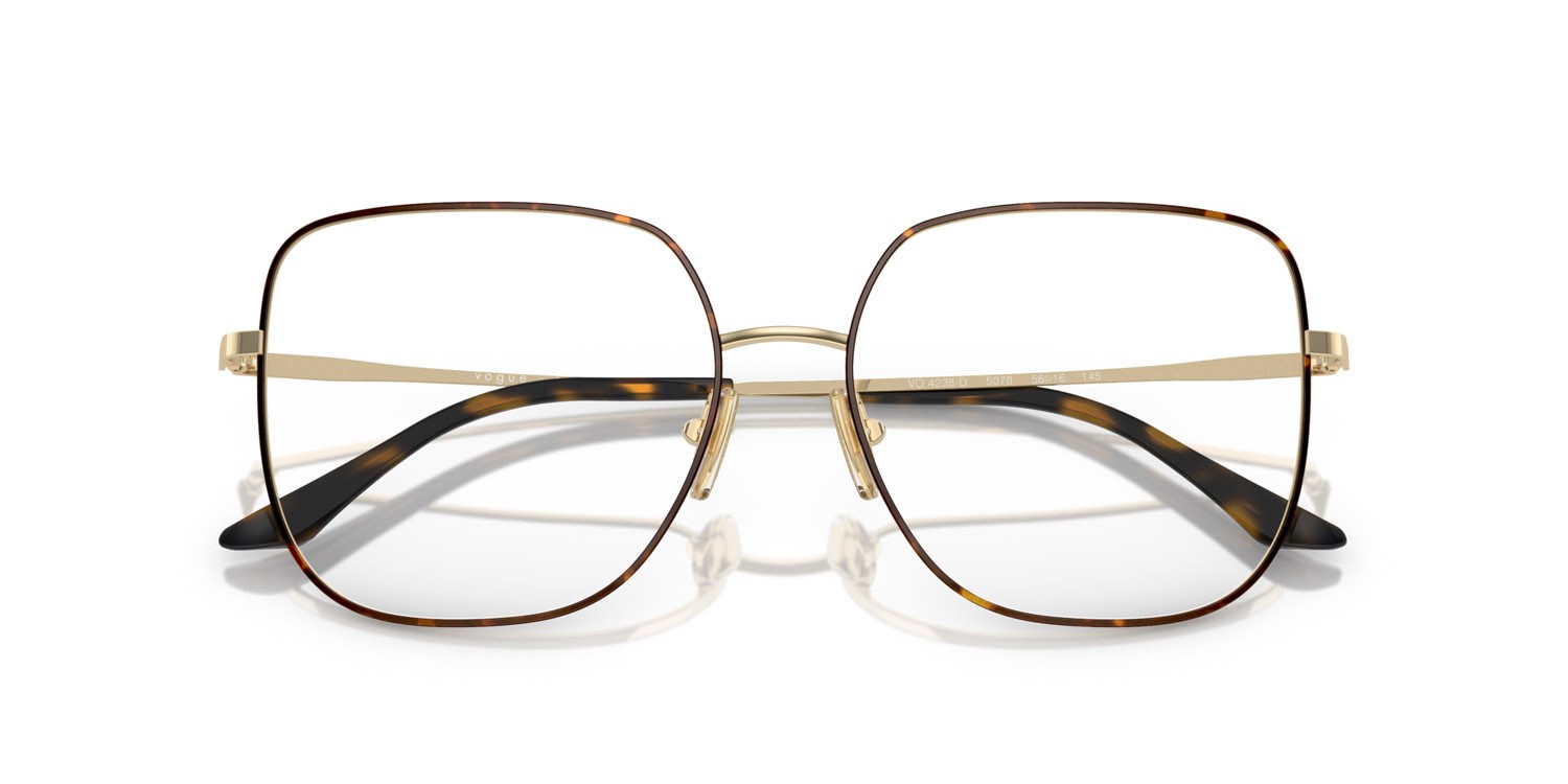 Occhiali da vista Vogue VO 4238D (5078) colore top havana/oro pallido forma irregolare lenti lente demo