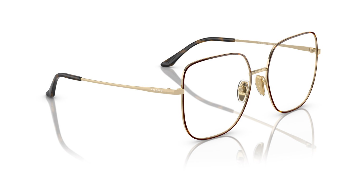 Occhiali da vista Vogue VO 4238D (5078) colore top havana/oro pallido forma irregolare lenti lente demo