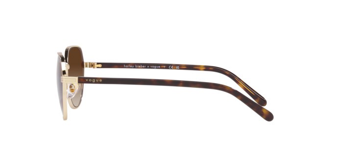 Sonnenbrillen Vogue VO 4242S (848/13) farbe pale gold form unregelmäßig gläser brown gradient