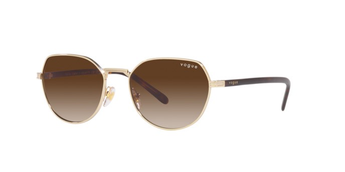 Sonnenbrillen Vogue VO 4242S (848/13) farbe pale gold form unregelmäßig gläser brown gradient