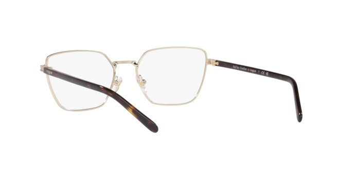 Brillen Vogue VO 4244 (848) farbe pale gold form rechteckig gläser demo lens