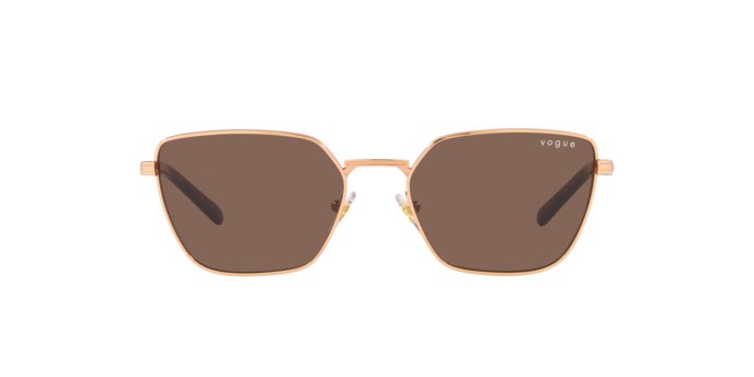Sonnenbrillen Vogue VO 4245S (515273) farbe rose gold form rechteckig gläser dark brown