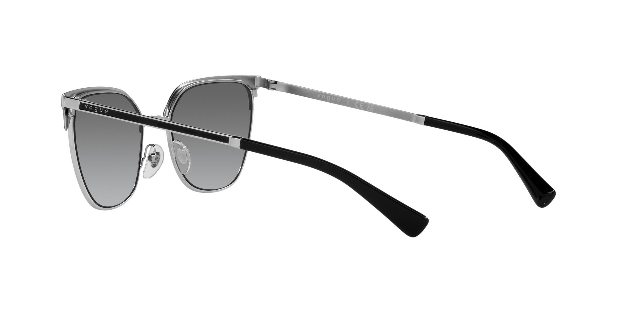 Sonnenbrillen Vogue VO 4248S (352/11) farbe top nero/argento form quadratisch gläser grigio sfumato