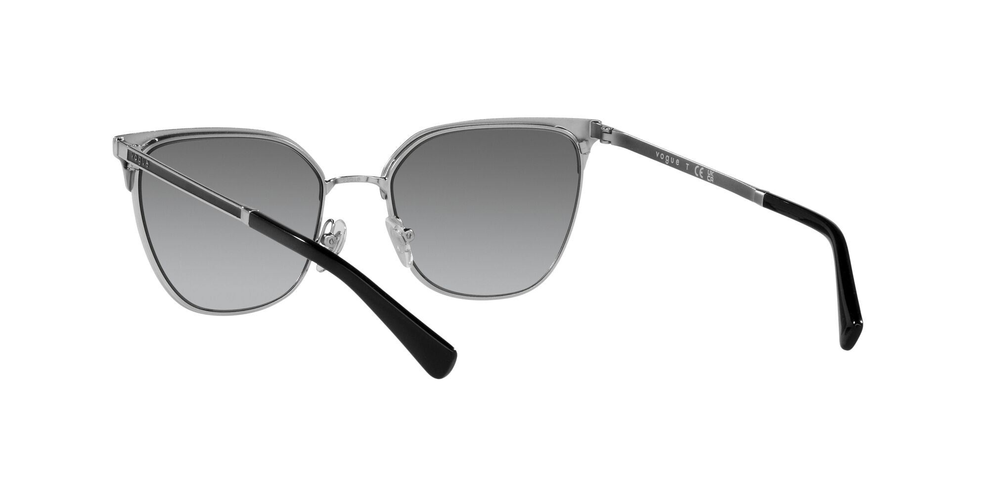 Sonnenbrillen Vogue VO 4248S (352/11) farbe top nero/argento form quadratisch gläser grigio sfumato