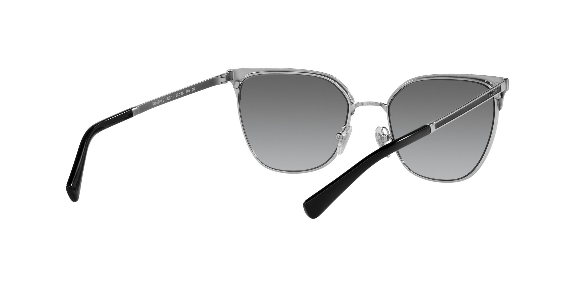 Sonnenbrillen Vogue VO 4248S (352/11) farbe top nero/argento form quadratisch gläser grigio sfumato