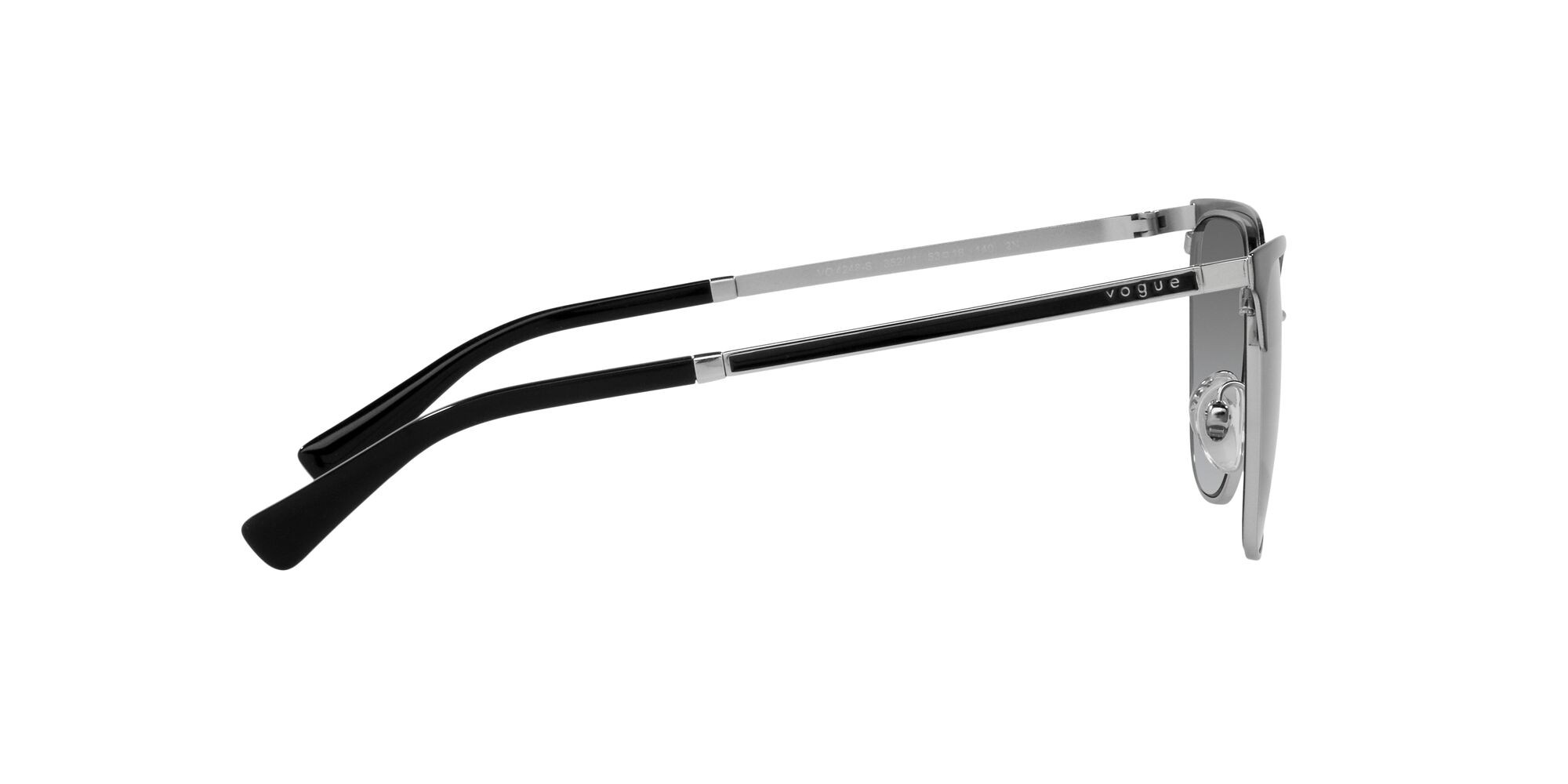 Sonnenbrillen Vogue VO 4248S (352/11) farbe top nero/argento form quadratisch gläser grigio sfumato