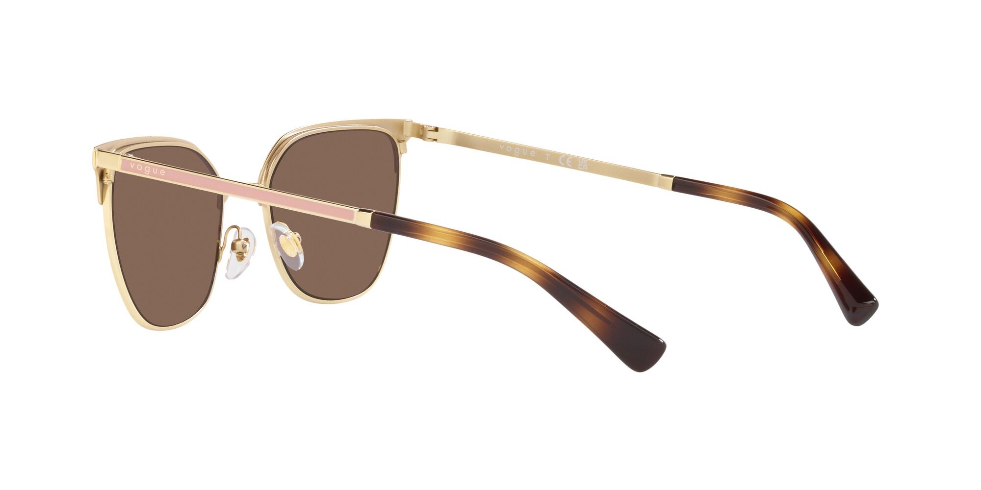 Sonnenbrillen Vogue VO 4248S (517673) farbe top beige/oro pallido form quadratisch gläser marrone scuro