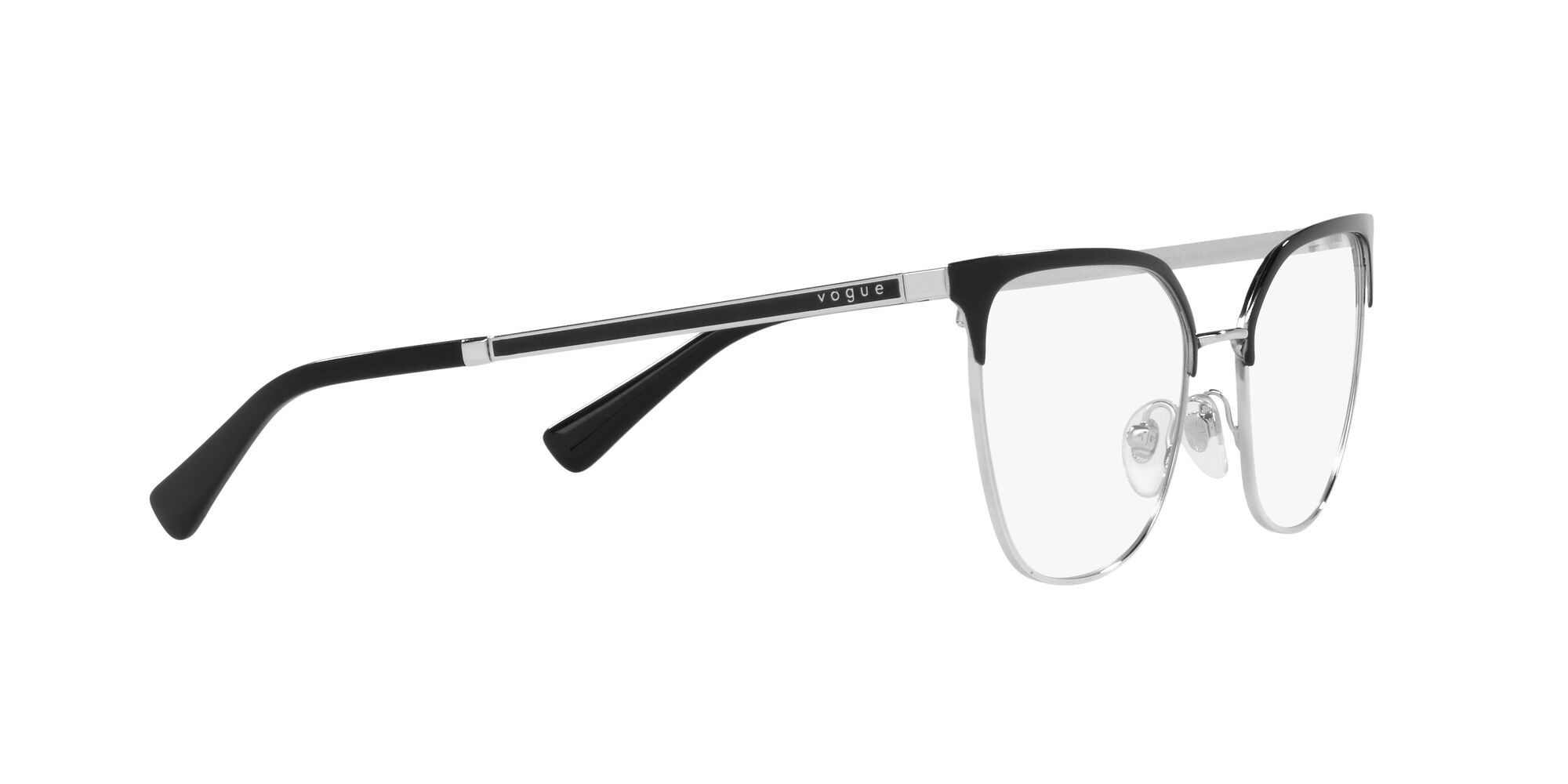 Eyeglasses Vogue VO 4249 (352) color top nero/argento shape square lenses lente demo