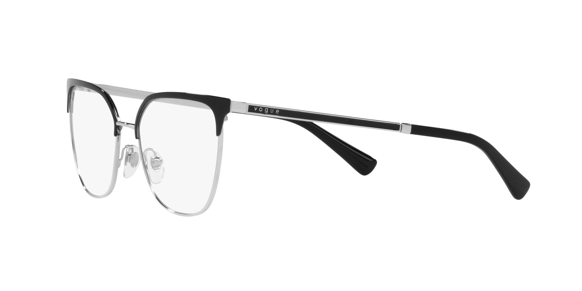 Eyeglasses Vogue VO 4249 (352) color top nero/argento shape square lenses lente demo