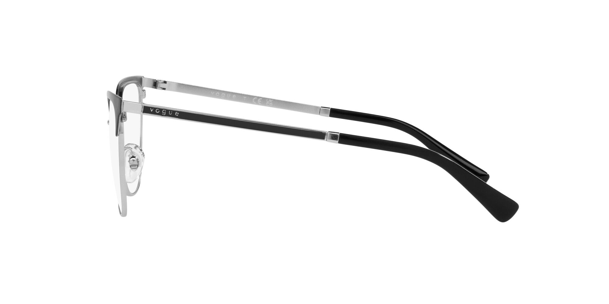 Eyeglasses Vogue VO 4249 (352) color top nero/argento shape square lenses lente demo