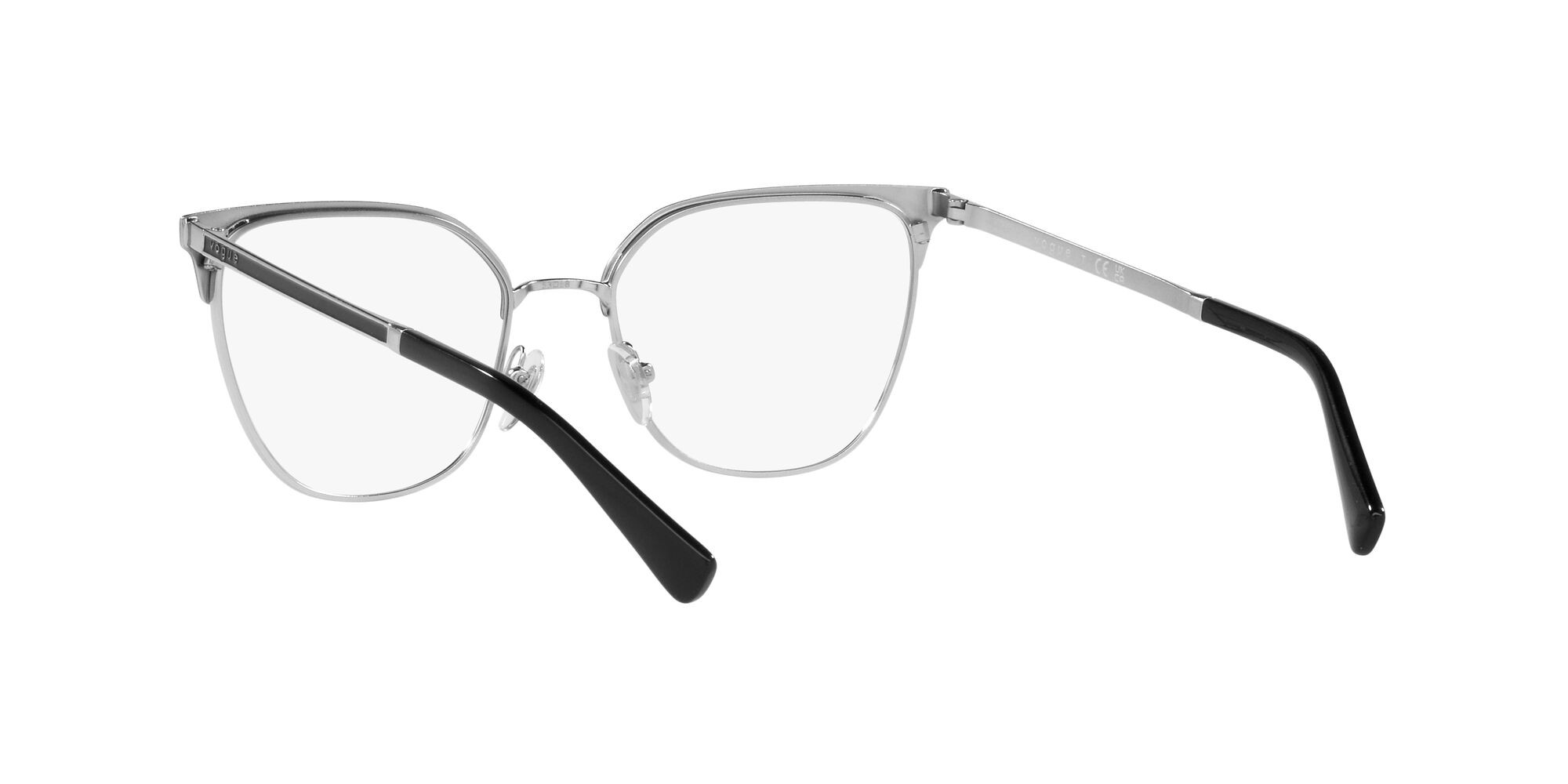 Eyeglasses Vogue VO 4249 (352) color top nero/argento shape square lenses lente demo