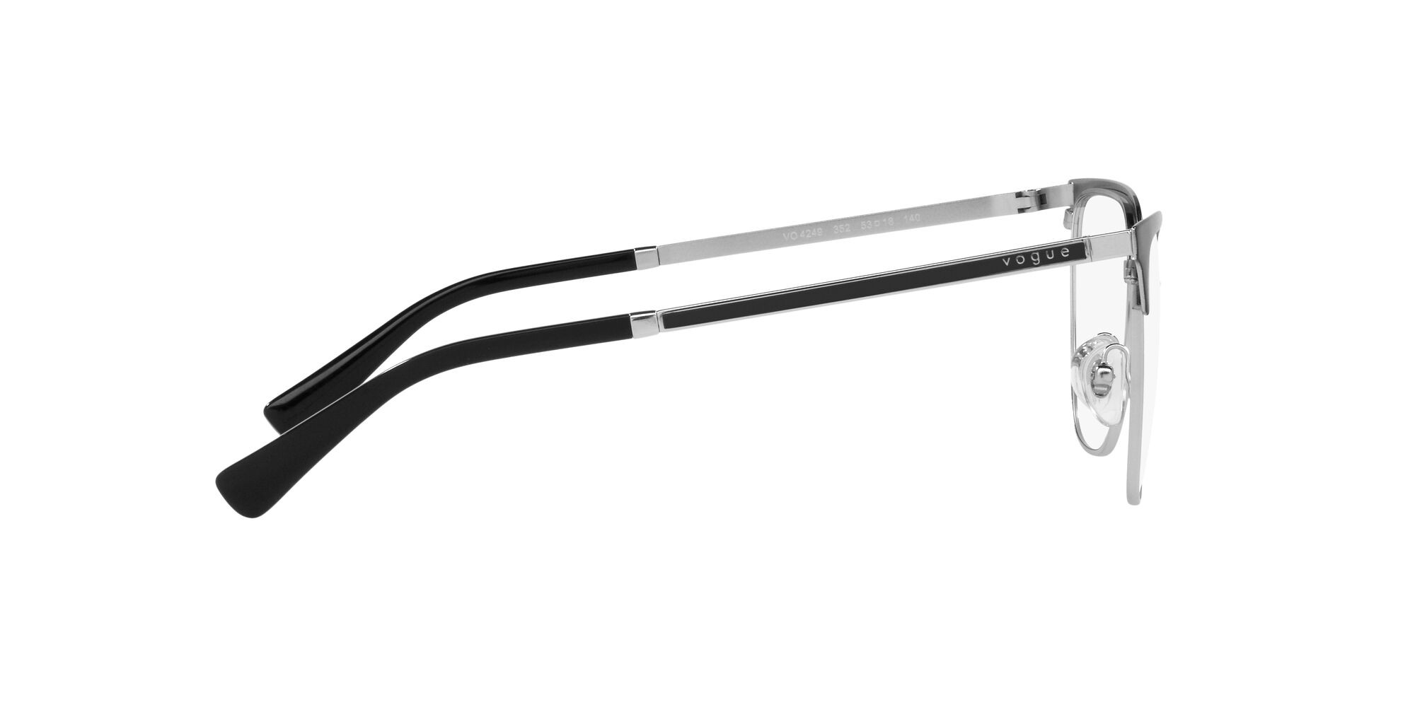 Eyeglasses Vogue VO 4249 (352) color top nero/argento shape square lenses lente demo