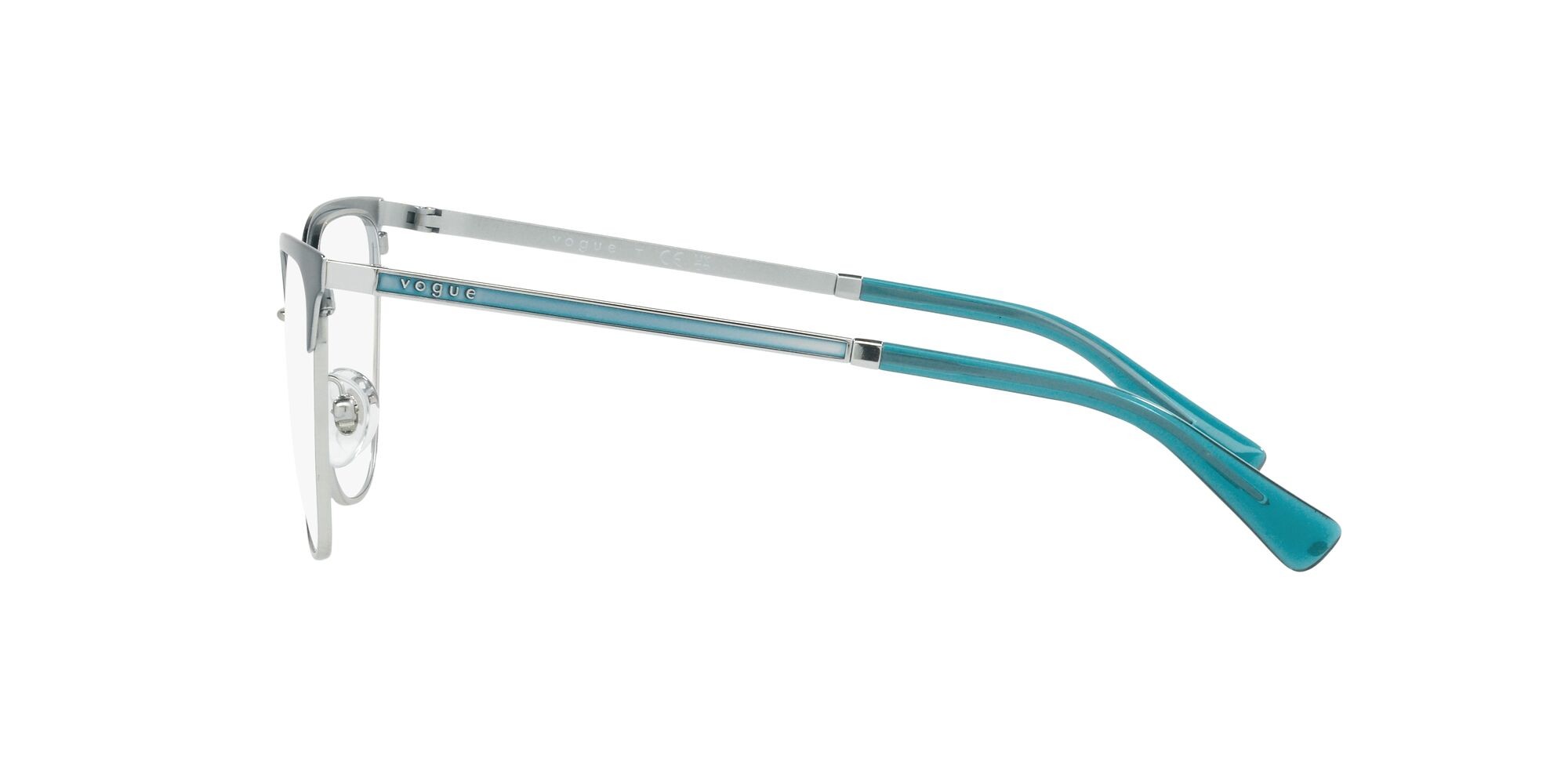 Brillen Vogue VO 4249 (5177) farbe top brushed azure/silver form quadratisch gläser lente demo