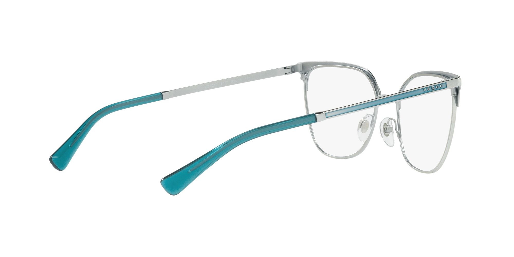Brillen Vogue VO 4249 (5177) farbe top brushed azure/silver form quadratisch gläser lente demo