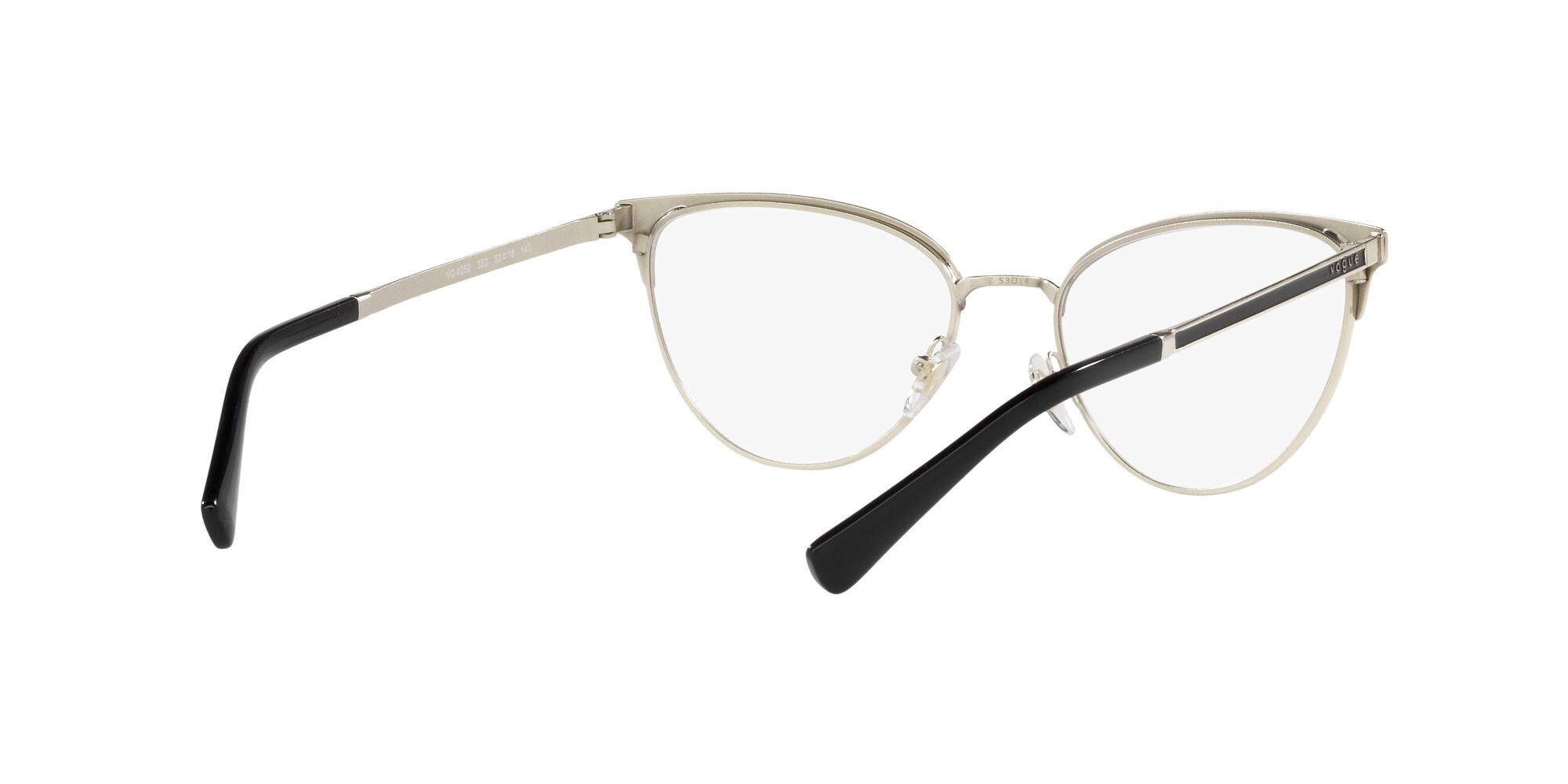 Brillen Vogue VO 4250 (352) farbe top nero/oro pallido form oval gläser lente demo