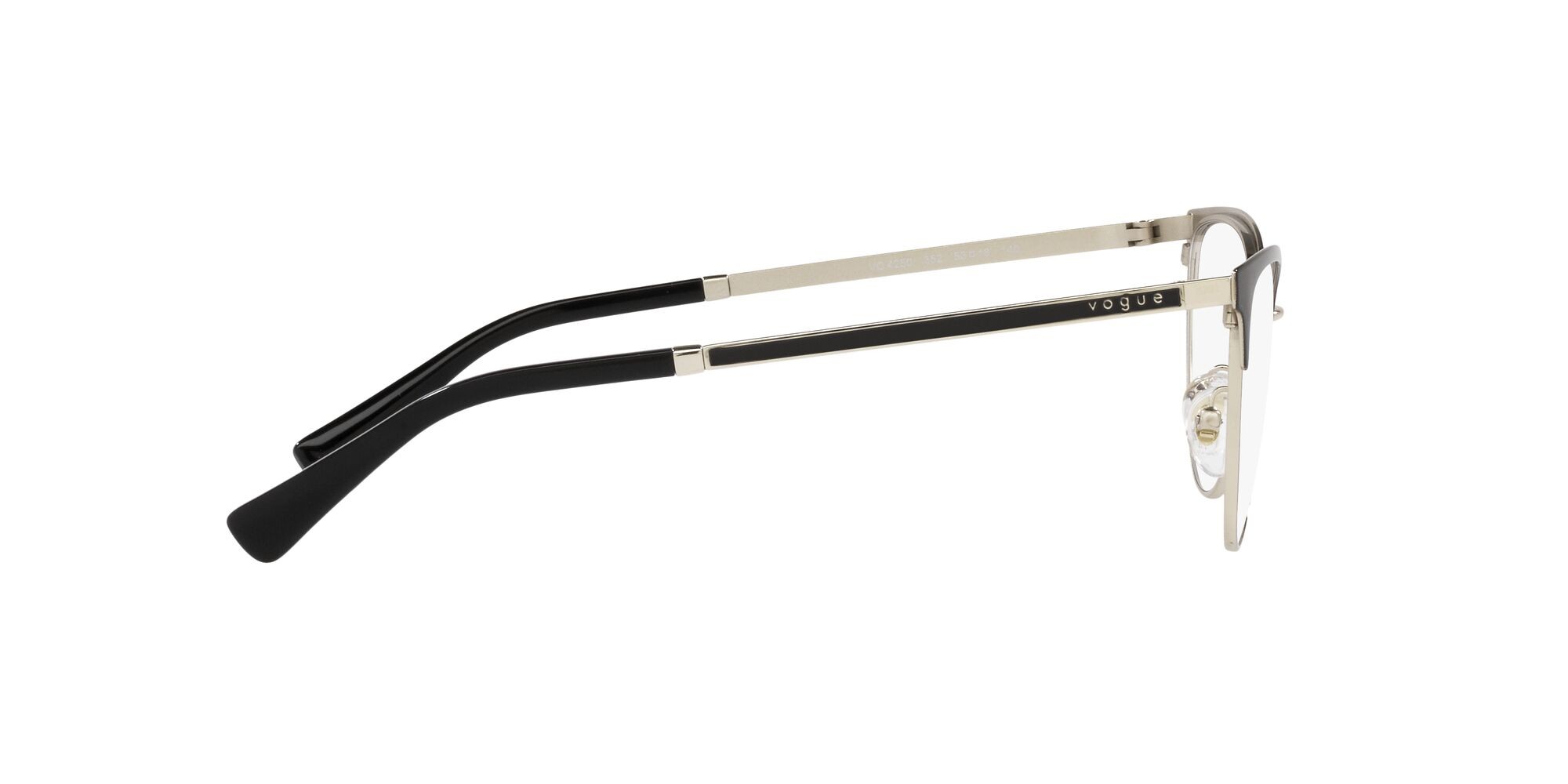 Brillen Vogue VO 4250 (352) farbe top nero/oro pallido form oval gläser lente demo