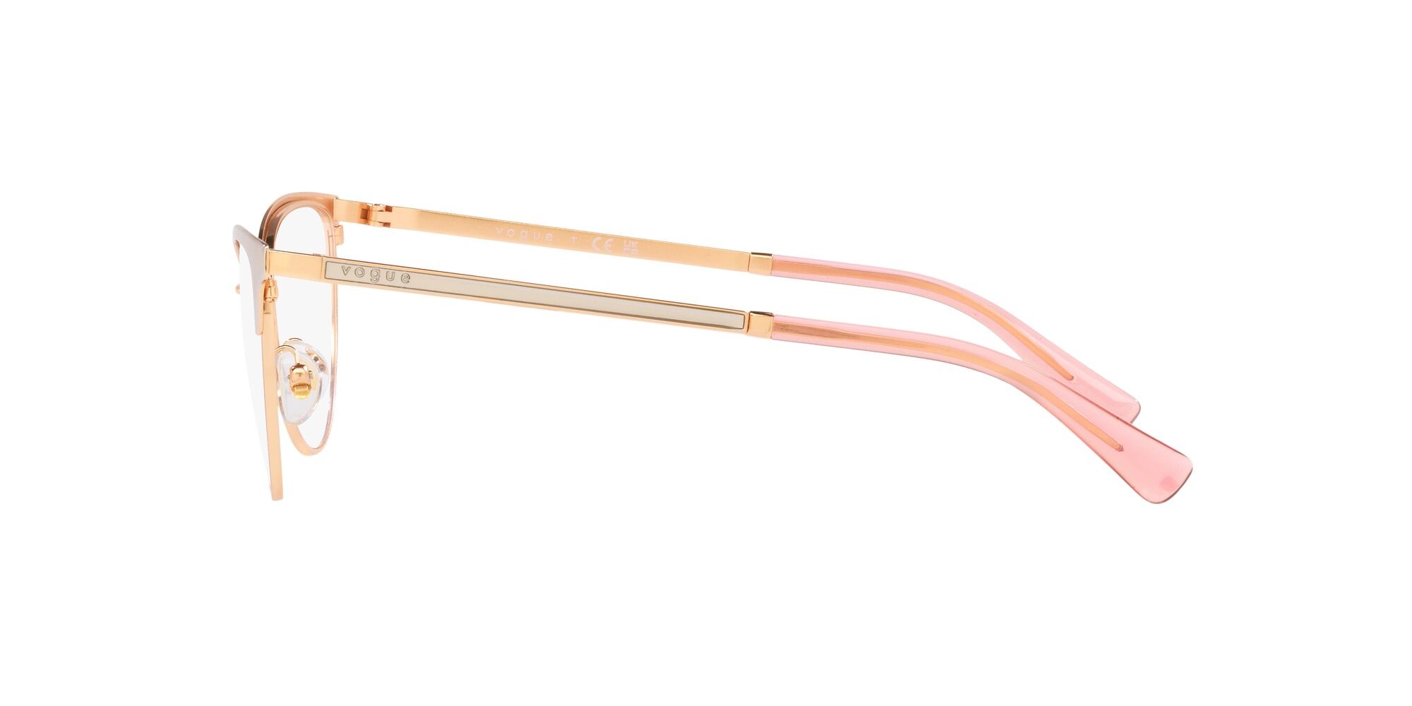 Brillen Vogue VO 4250 (5175) farbe top silver/rose gold form oval gläser lente demo