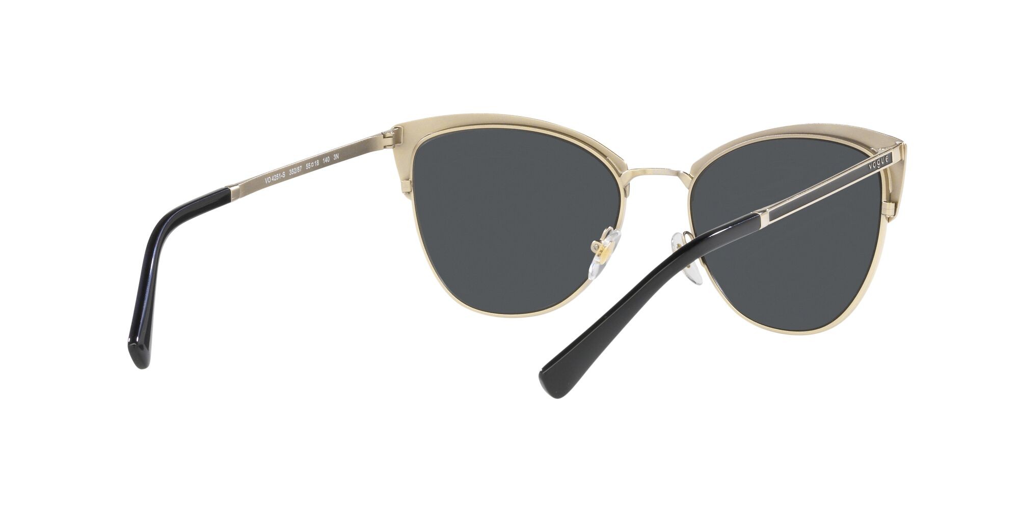 Sonnenbrillen Vogue VO 4251S (352/87) farbe top nero/oro pallido form schmetterling gläser grigio scuro