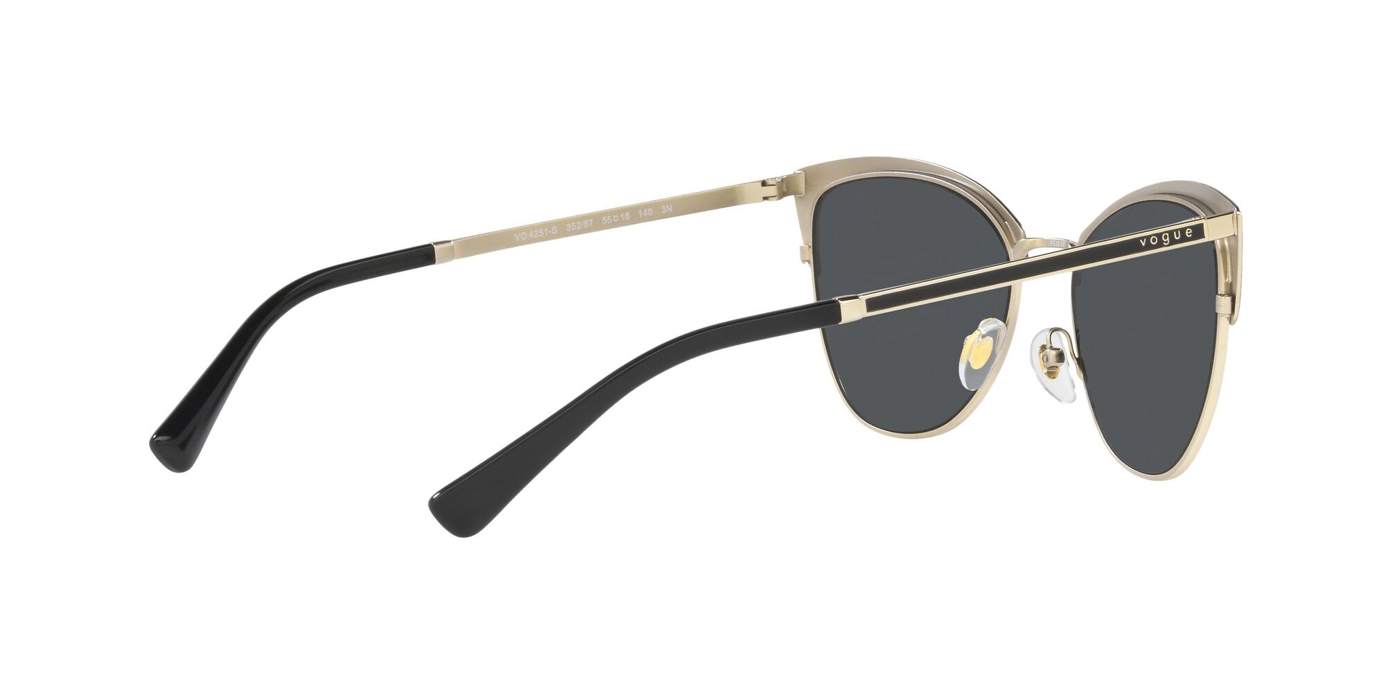 Sonnenbrillen Vogue VO 4251S (352/87) farbe top nero/oro pallido form schmetterling gläser grigio scuro