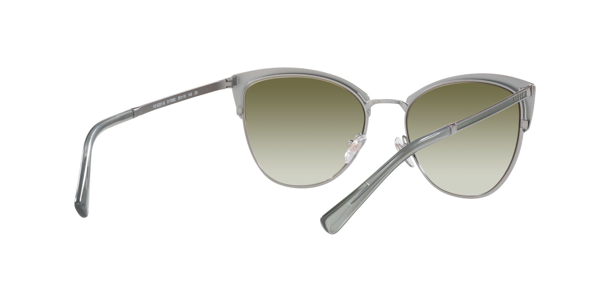 Sonnenbrillen Vogue VO 4251S (51788E) farbe top brushed green/gunmetal form schmetterling gläser verde sfumato