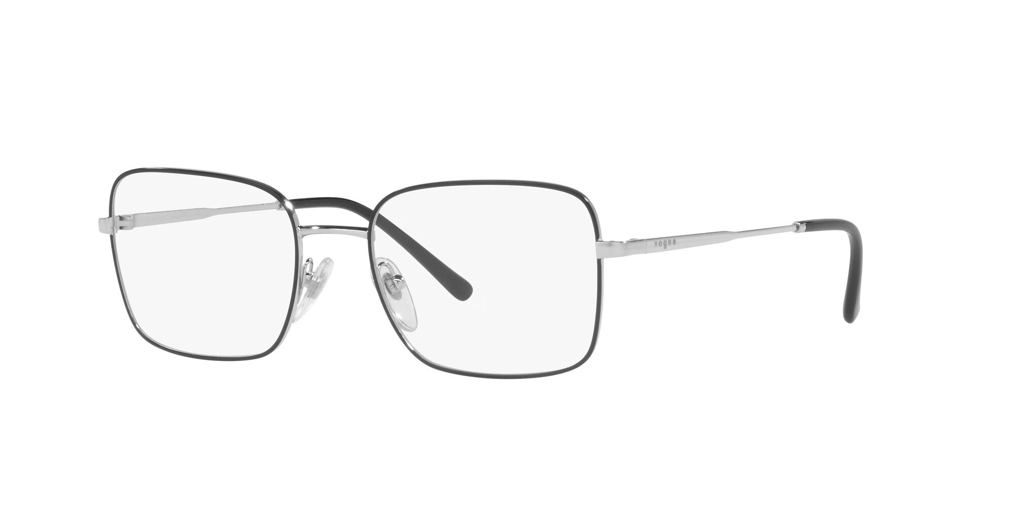 Brillen Vogue VO 4252 (352) farbe top nero/argento form rechteckig gläser lente demo