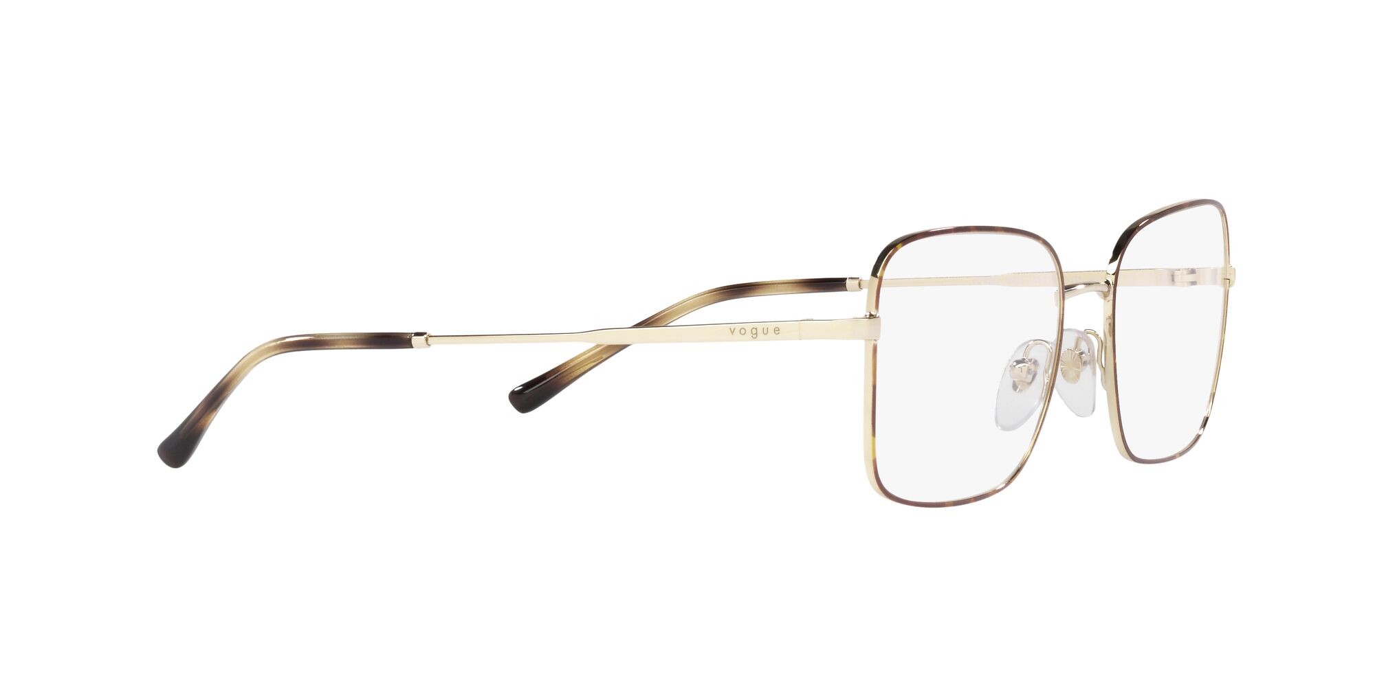 Eyeglasses Vogue VO 4252 (5078) color top havana/oro pallido shape rectangle lenses lente demo
