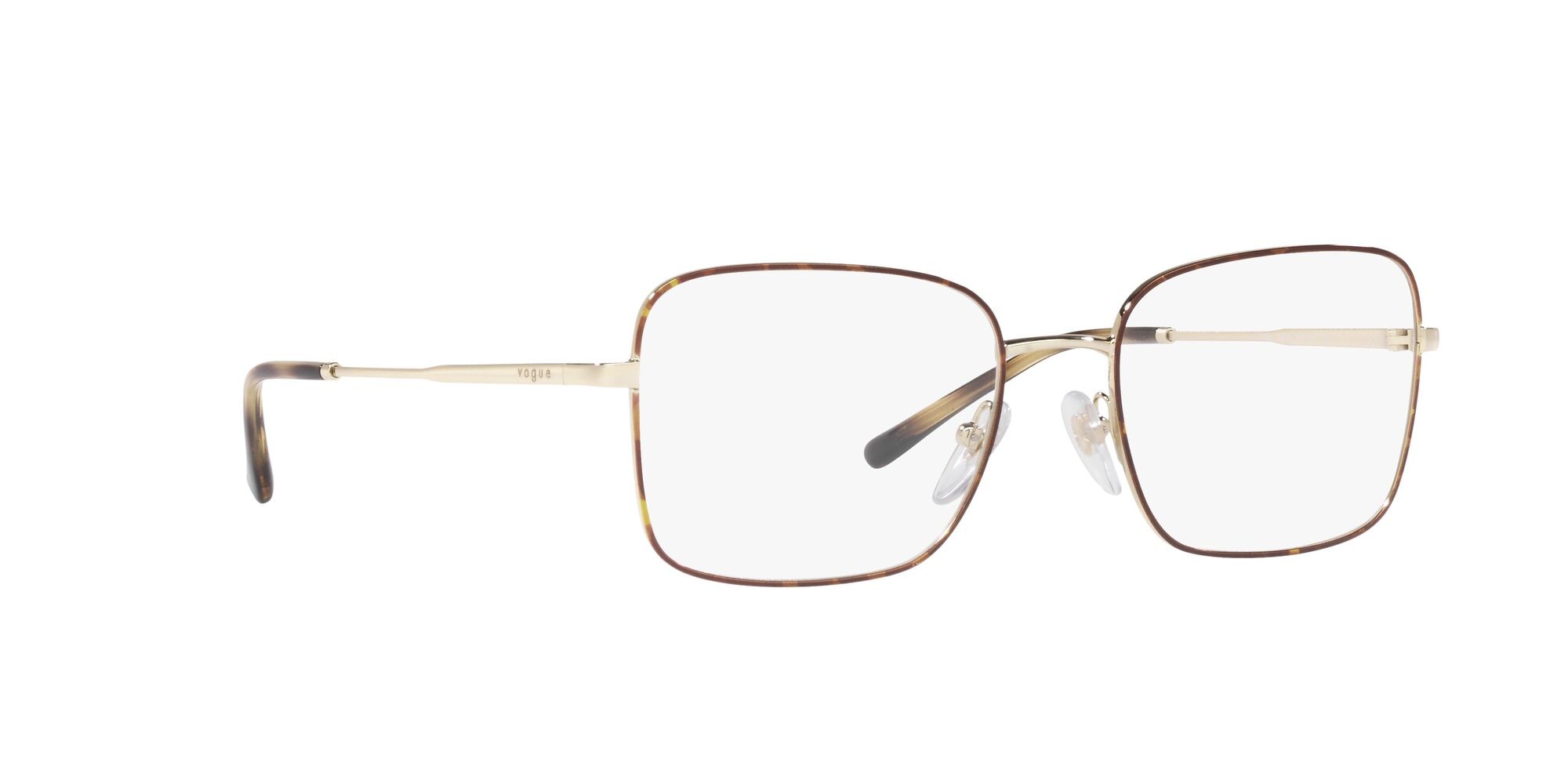 Eyeglasses Vogue VO 4252 (5078) color top havana/oro pallido shape rectangle lenses lente demo