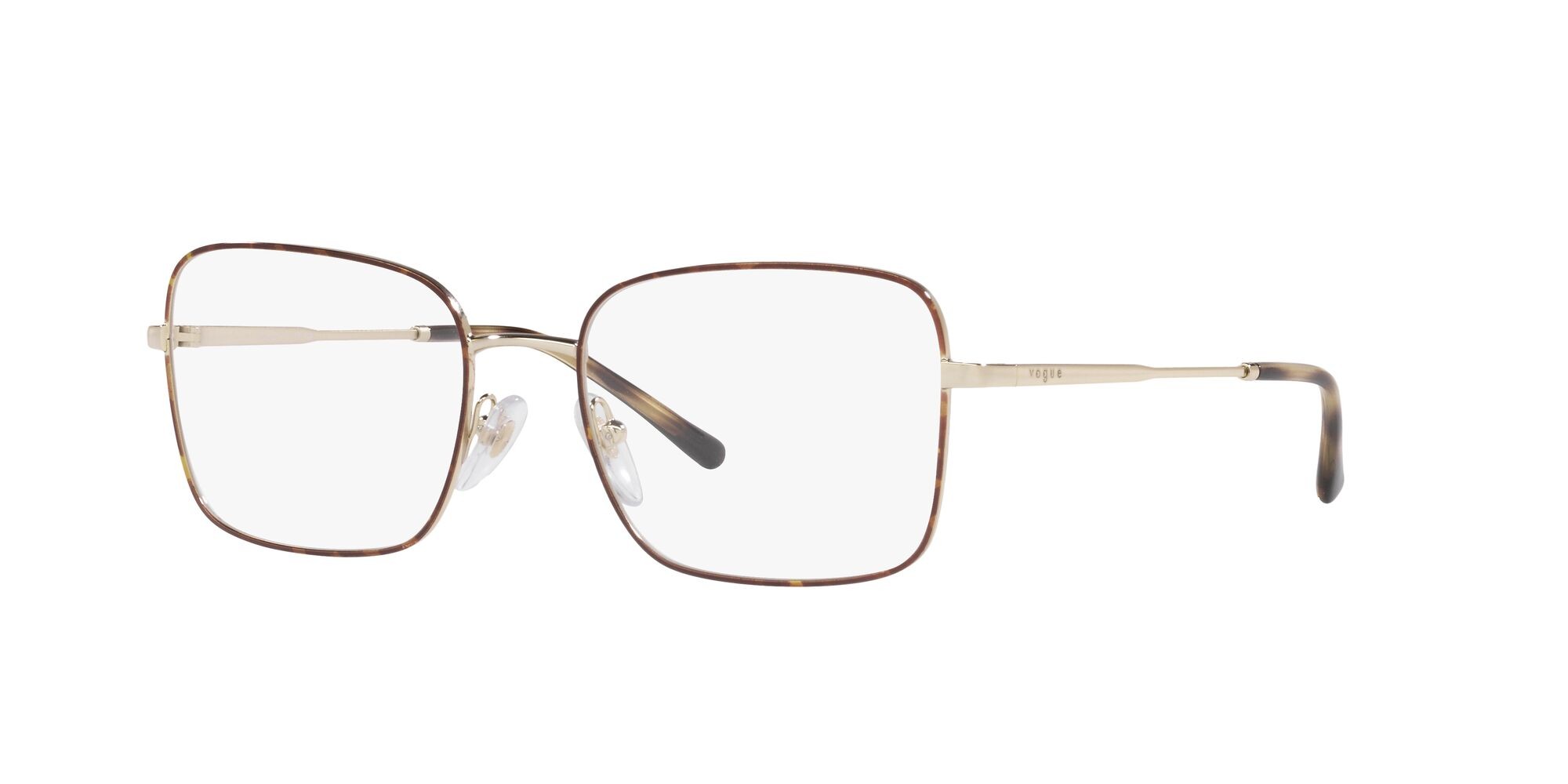 Eyeglasses Vogue VO 4252 (5078) color top havana/oro pallido shape rectangle lenses lente demo