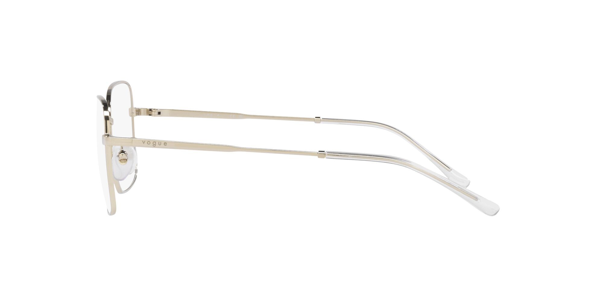 Brillen Vogue VO 4252 (848) farbe oro pallido form rechteckig gläser lente demo