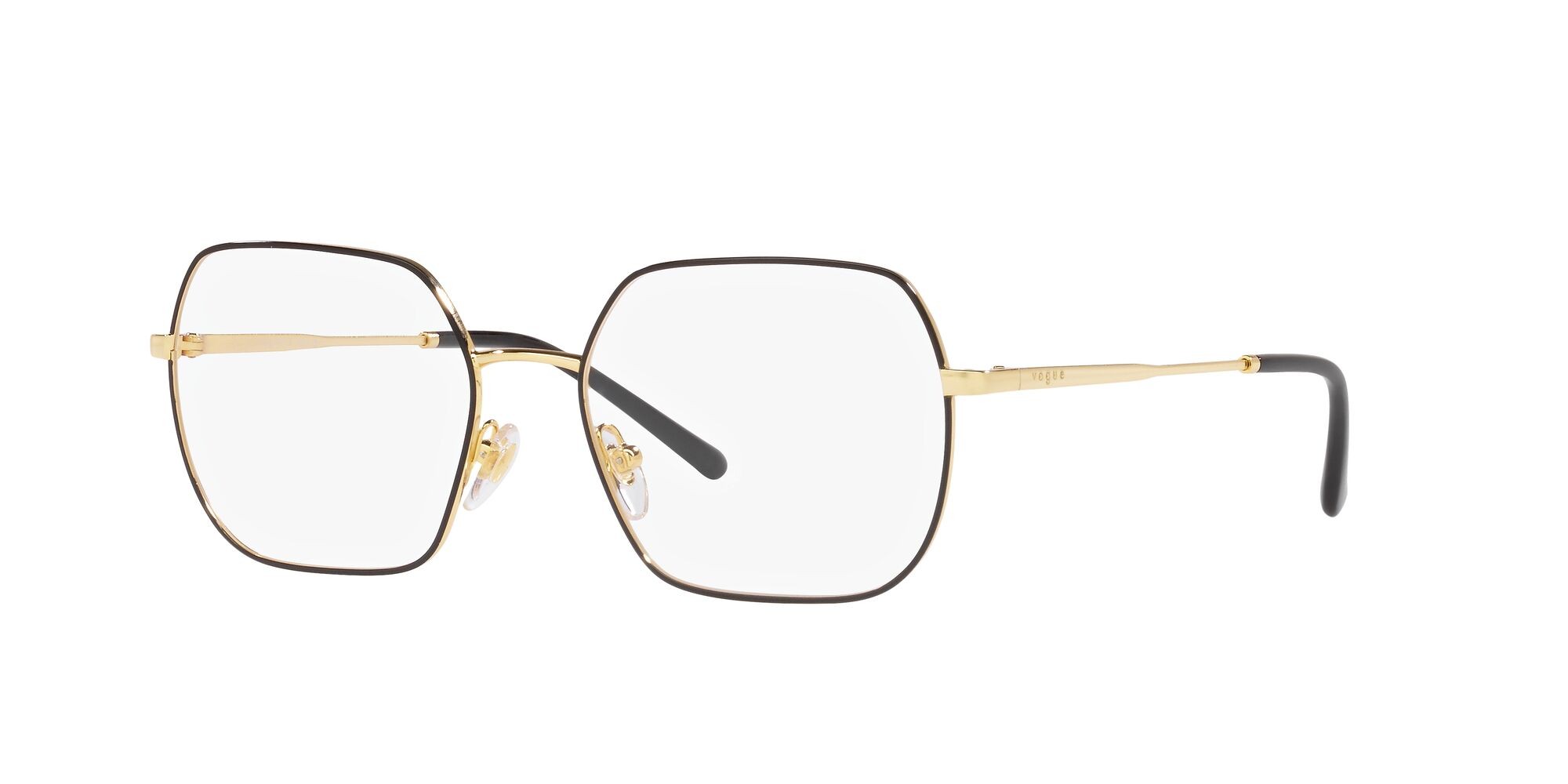Eyeglasses Vogue VO 4253 (352) color top nero/oro shape irregular lenses lente demo