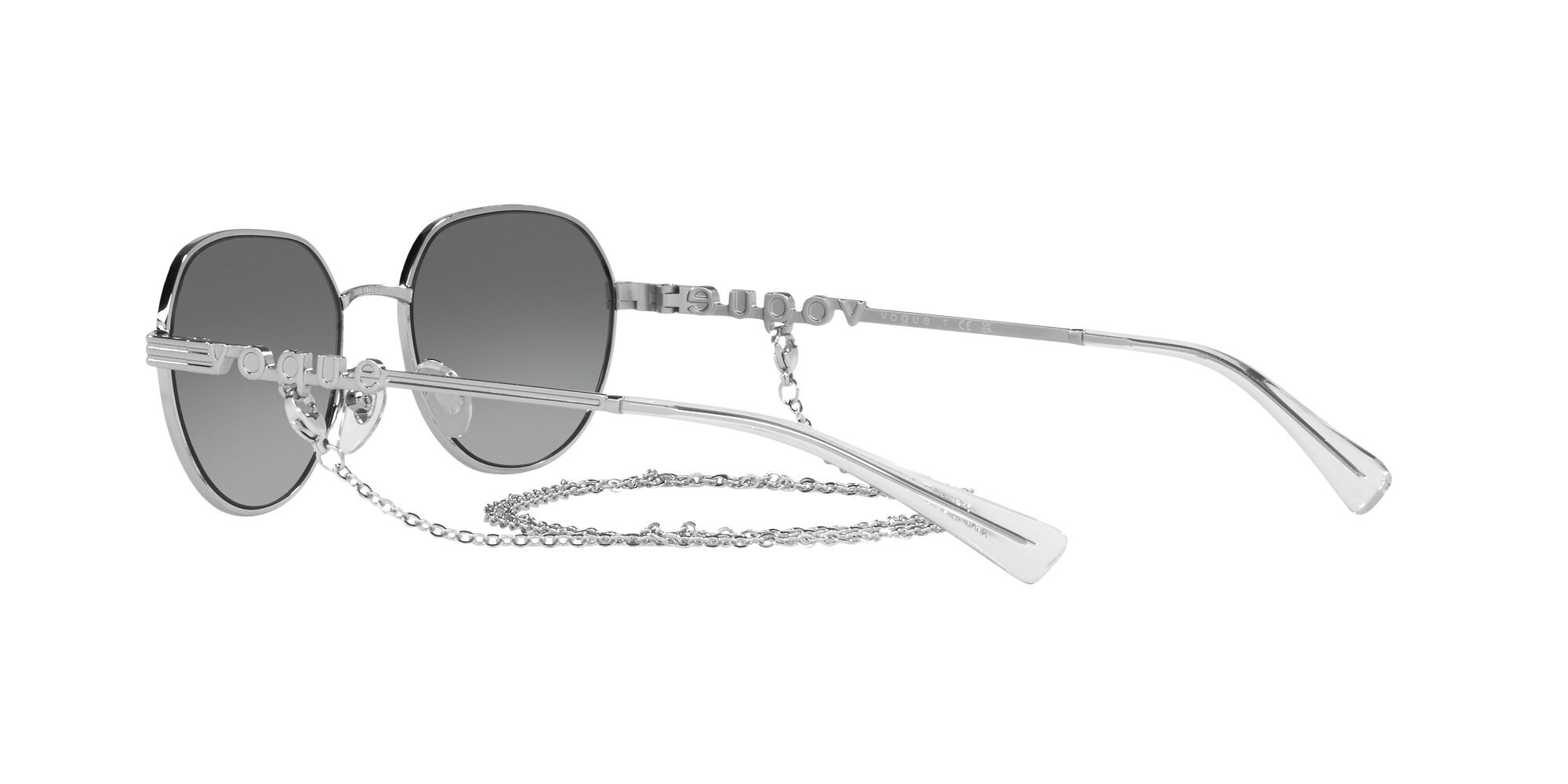 Sonnenbrillen Vogue VO 4254S (323/11) farbe argento form unregelmäßig gläser grigio sfumato