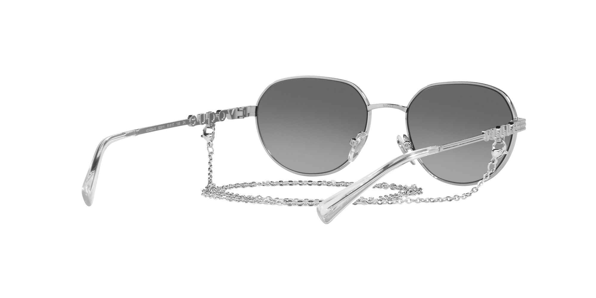 Sonnenbrillen Vogue VO 4254S (323/11) farbe argento form unregelmäßig gläser grigio sfumato