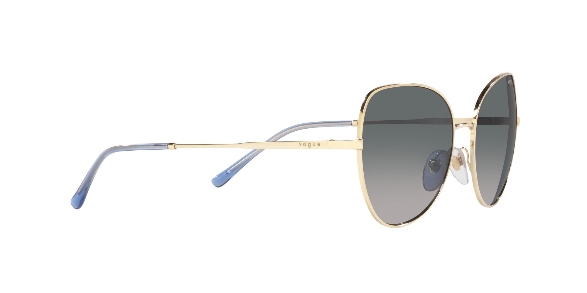Sonnenbrillen Vogue VO 4255S (848/8S) farbe oro pallido form schmetterling gläser polarizzata grigio sfumato blu