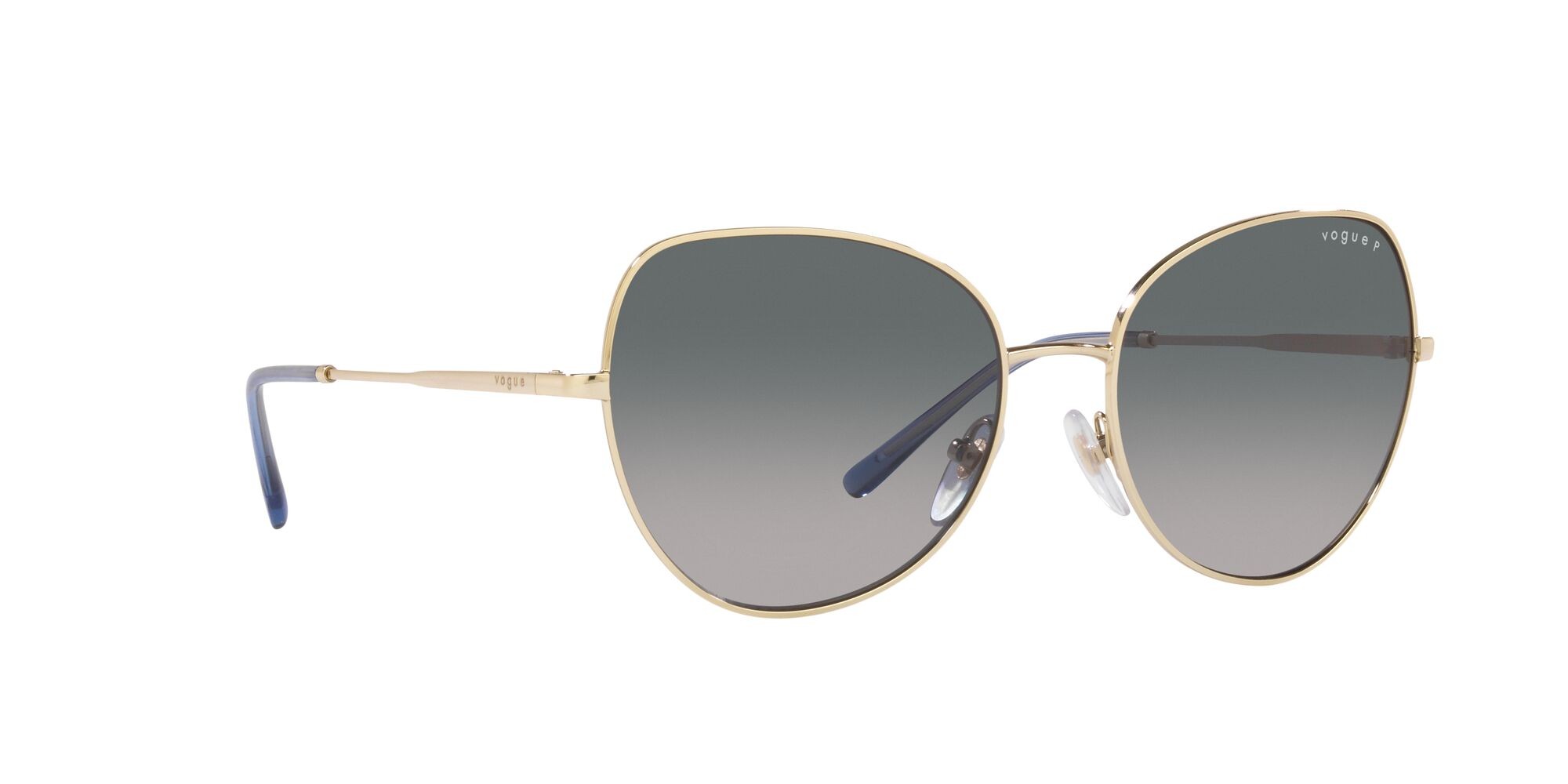 Sonnenbrillen Vogue VO 4255S (848/8S) farbe oro pallido form schmetterling gläser polarizzata grigio sfumato blu